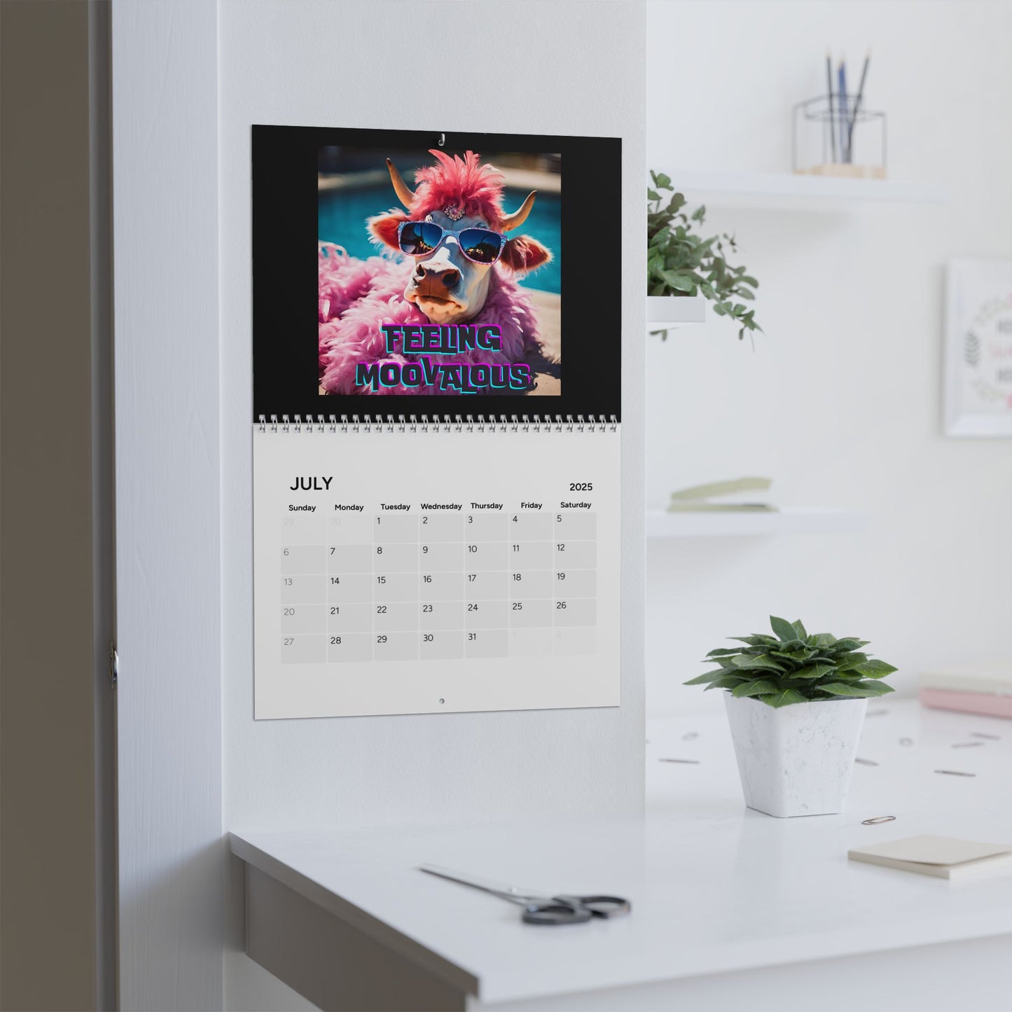 Holy COW It's 2025 Wall Calendar - aMOOsing Designs