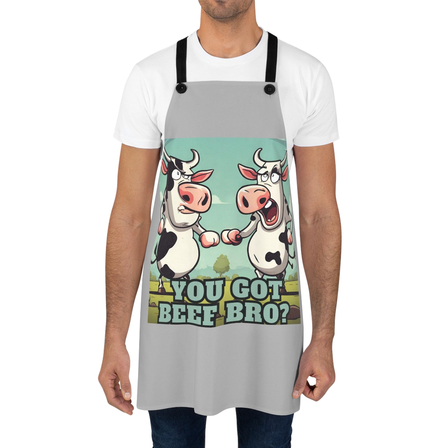 Humorous Cow Apron - Perfect for BBQs, Cooking, and Gifts for Meat Lovers, Kitchen Accessory - aMOOsing Designs