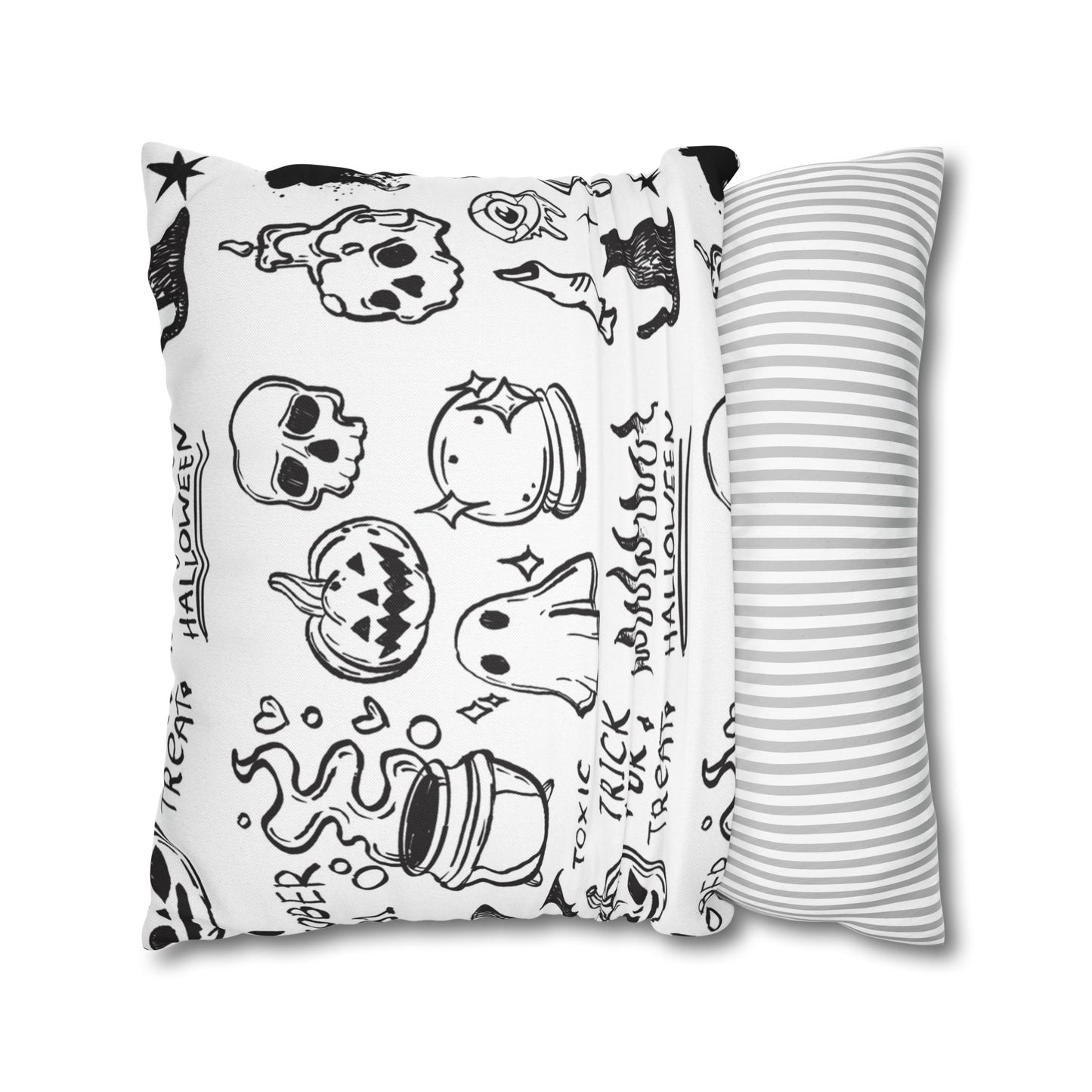 Halloween Ghost Pillowcase, Boo Decor, Spooky Home Cushion, Fall Pillows, Trick or Treat Theme, Holiday Accent Throw