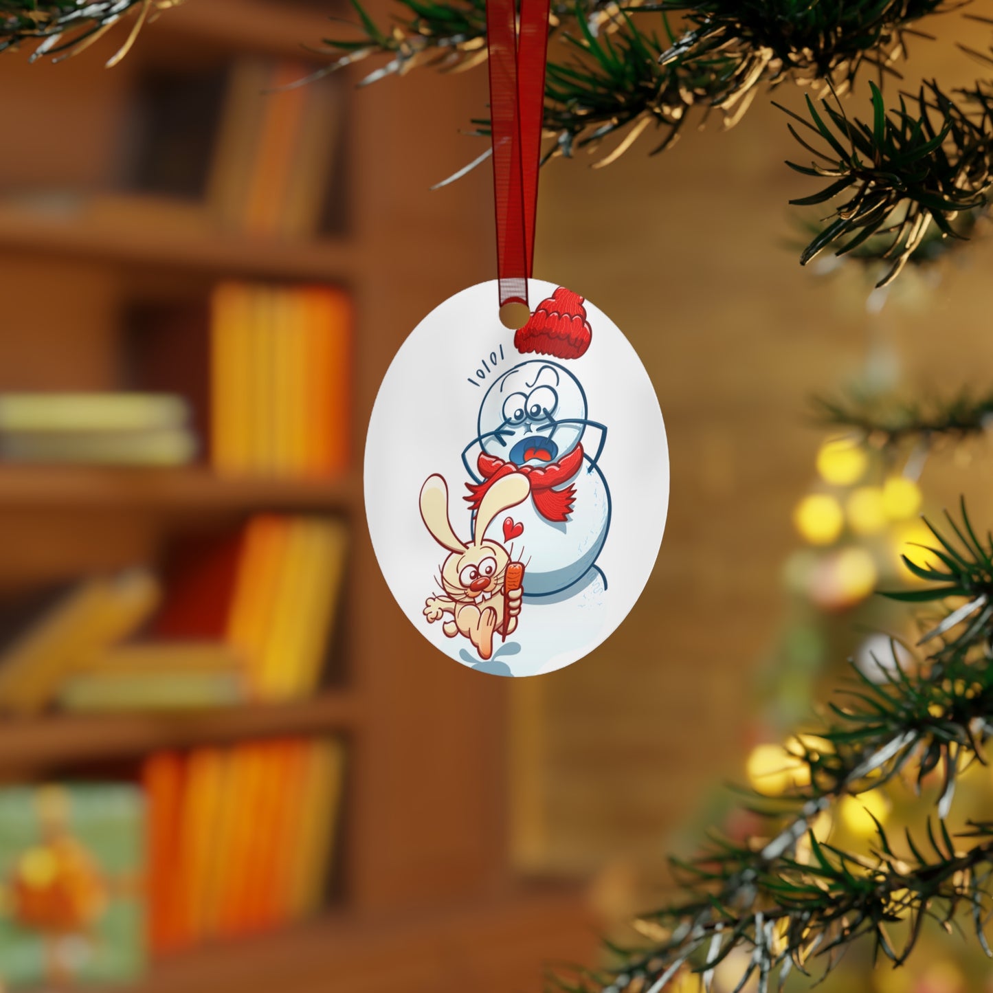 Got Your Nose, Whimsical Snowman & Bunny Decor, Christmas Tree Decorations, Holiday Ornaments, Gift Idea, Festive Home Decor