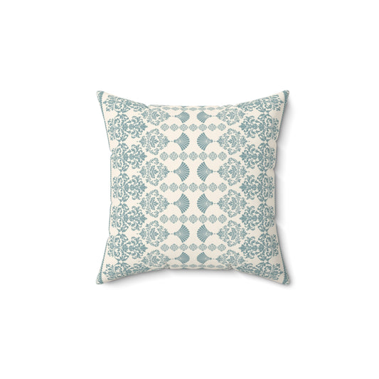 Elegant Floral Square Throw Pillow, Home Decor, Couch Cushion, Vintage Pattern, Bedroom Accent