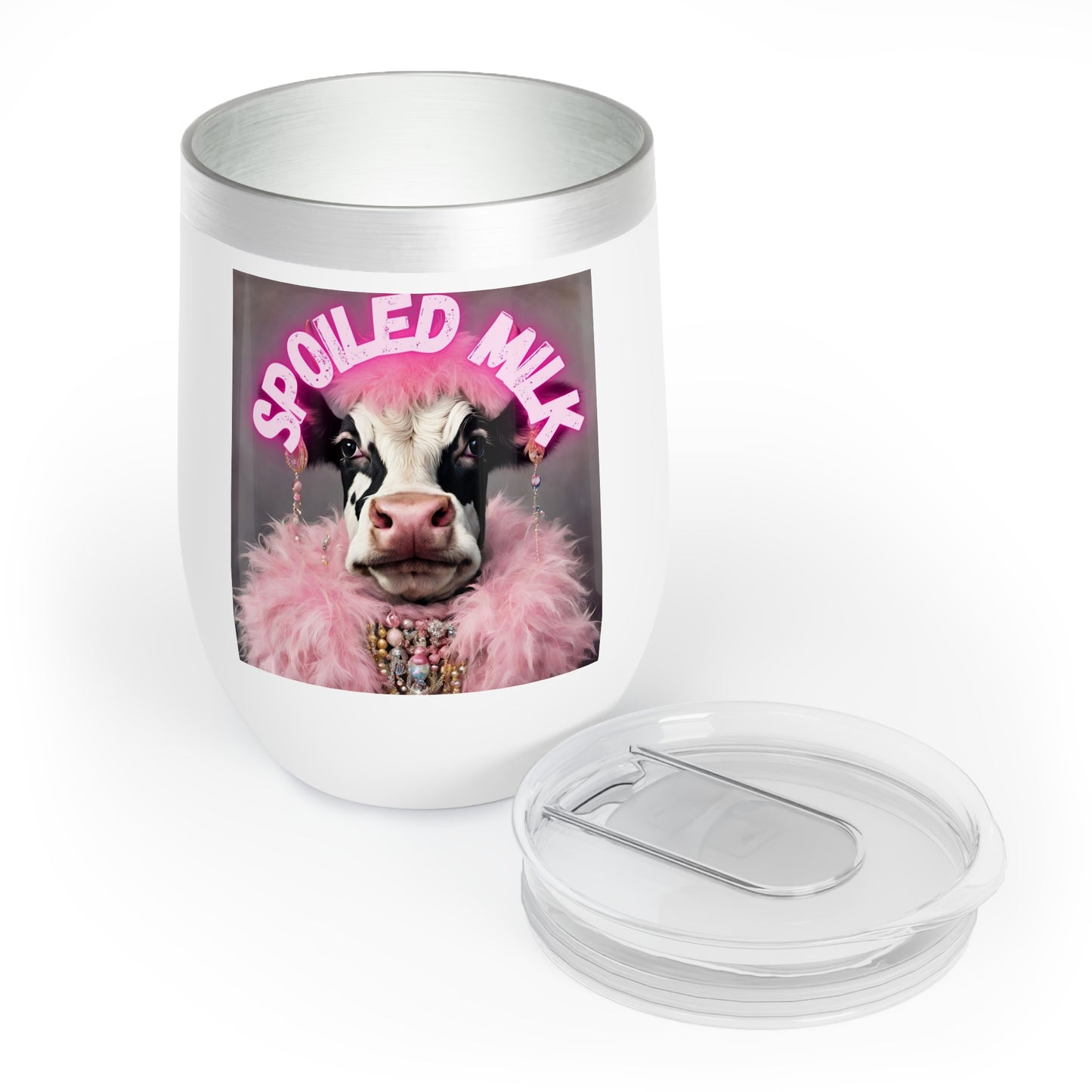 Funny Cow Stainless Steel Wine Tumbler - aMOOsing Designs