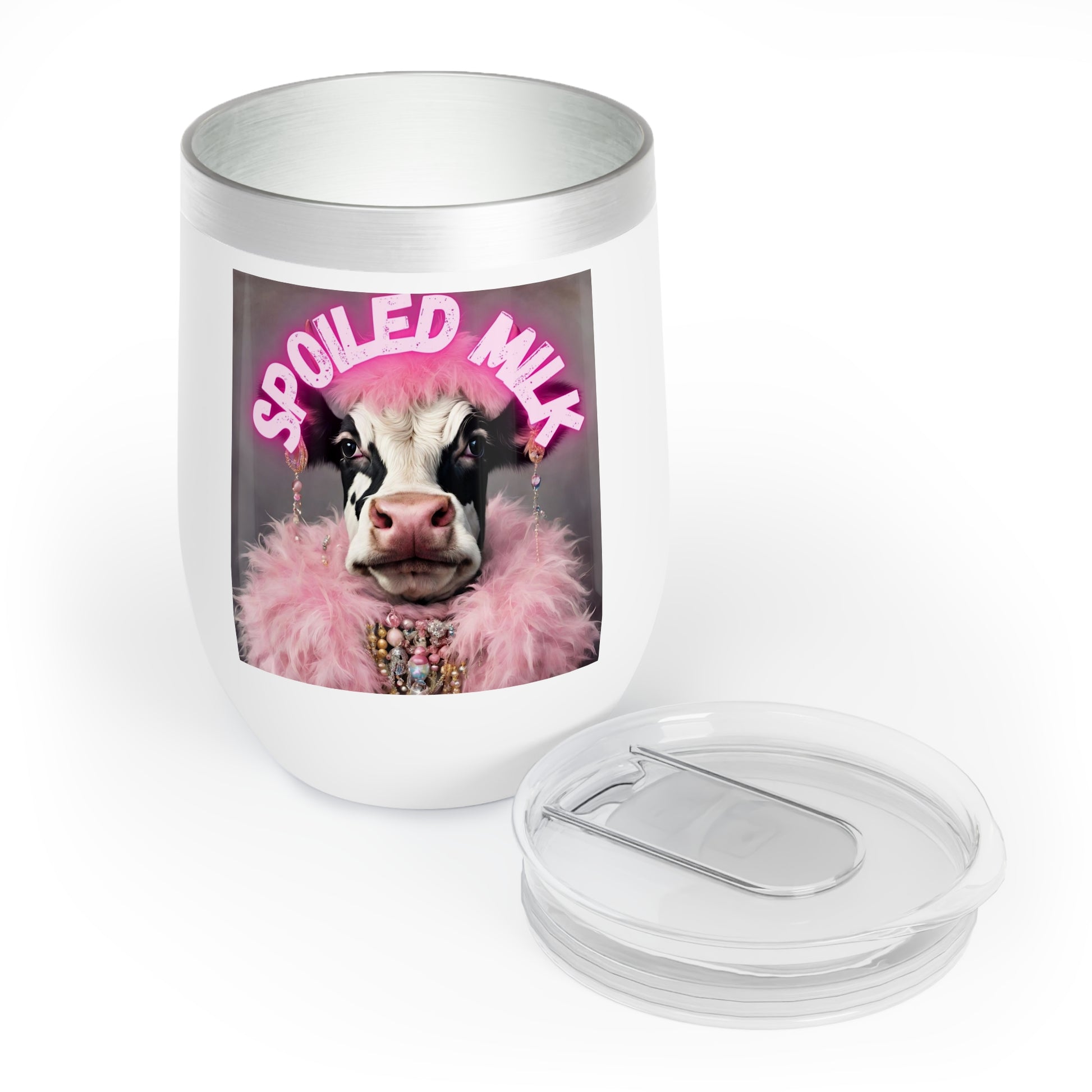 Funny Cow Stainless Steel Wine Tumbler - aMOOsing Designs