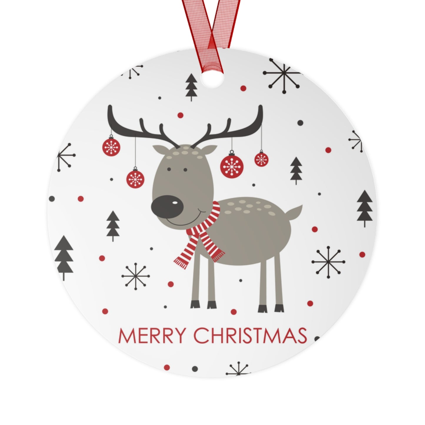 Cute Christmas Metal Ornaments, Reindeer Holiday Decor, Festive Tree Decorations, Gifts for Family, Merry Christmas Keepsakes