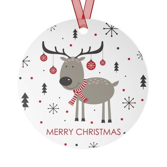 Cute Christmas Metal Ornaments, Reindeer Holiday Decor, Festive Tree Decorations, Gifts for Family, Merry Christmas Keepsakes