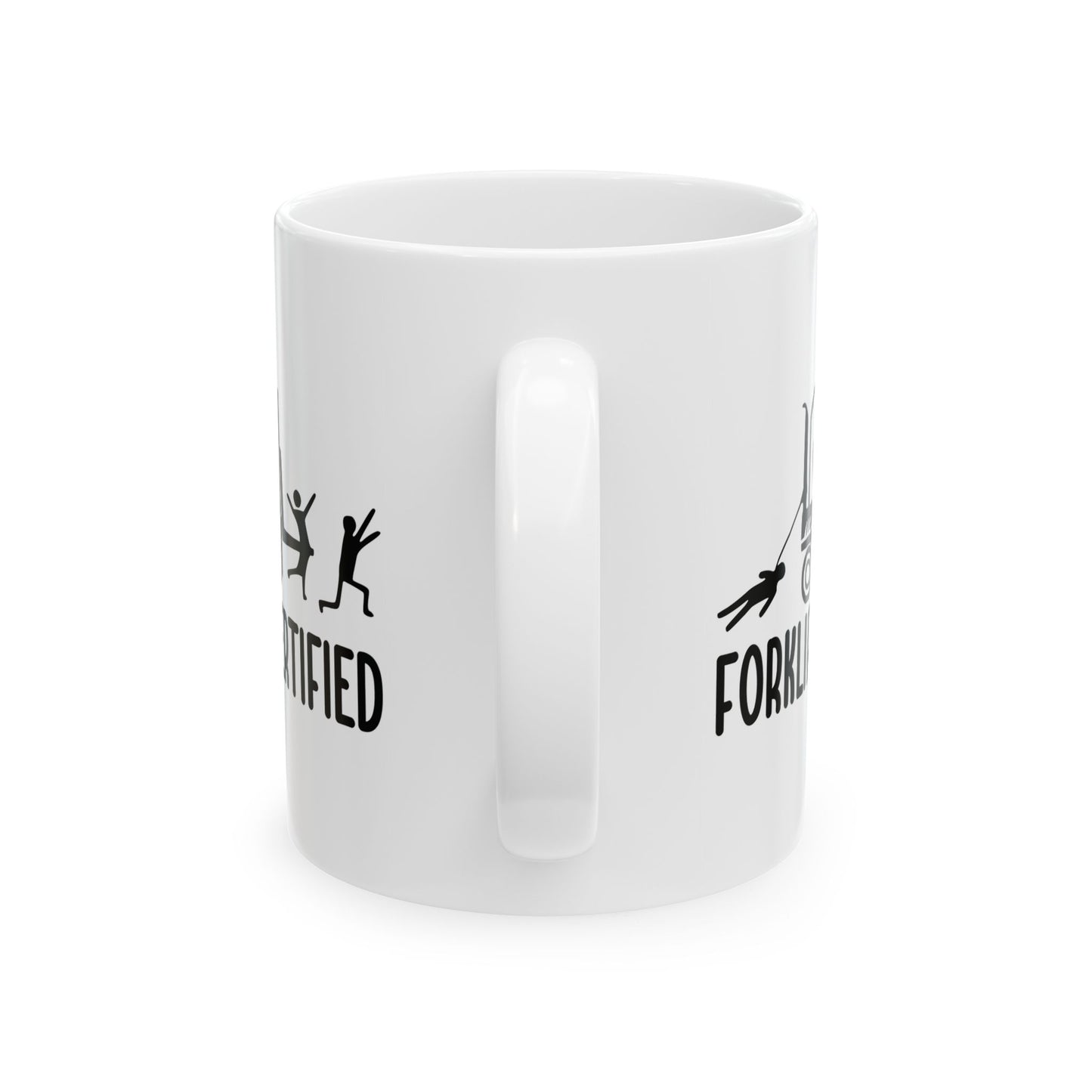 Forklift Certified Ceramic Mug - Perfect Gift for Heavy Equipment Operators, Funny Coffee Cup, Unique Work Mug, 11oz, 15oz - aMOOsing Designs