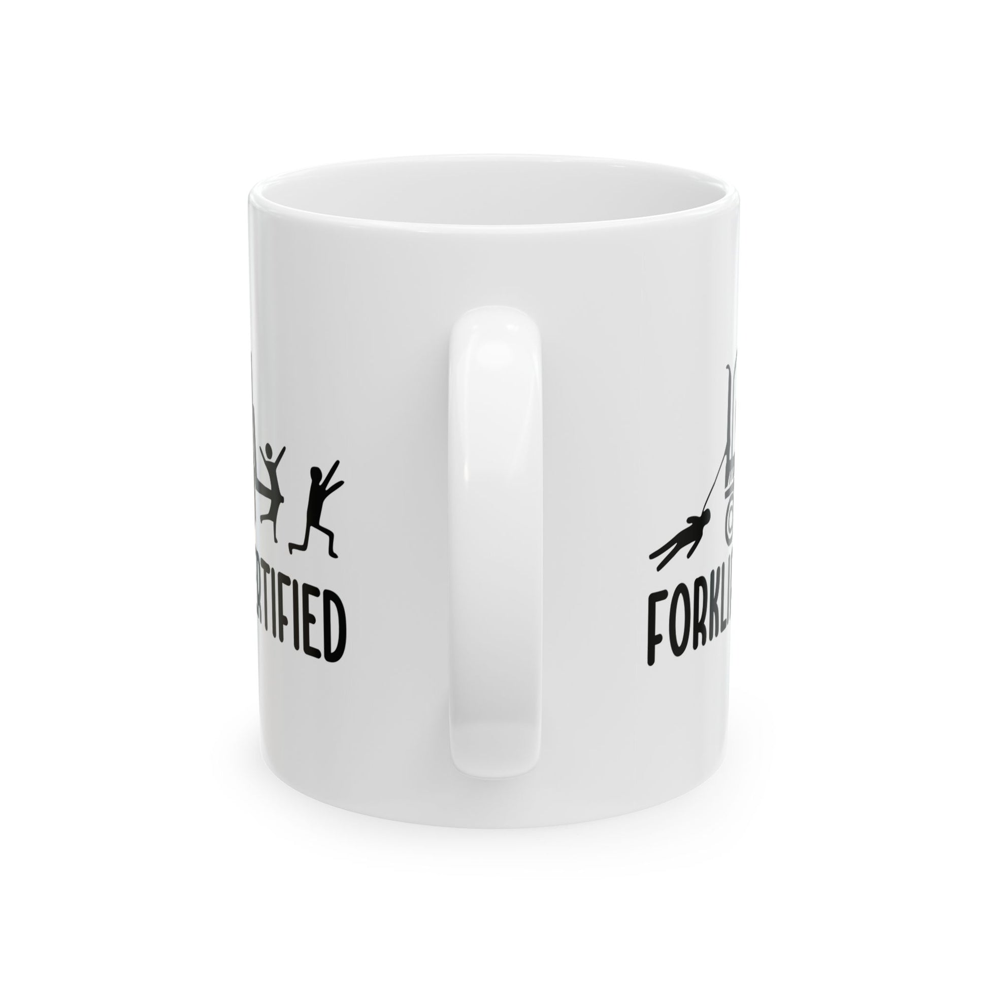 Forklift Certified Ceramic Mug - Perfect Gift for Heavy Equipment Operators, Funny Coffee Cup, Unique Work Mug, 11oz, 15oz - aMOOsing Designs