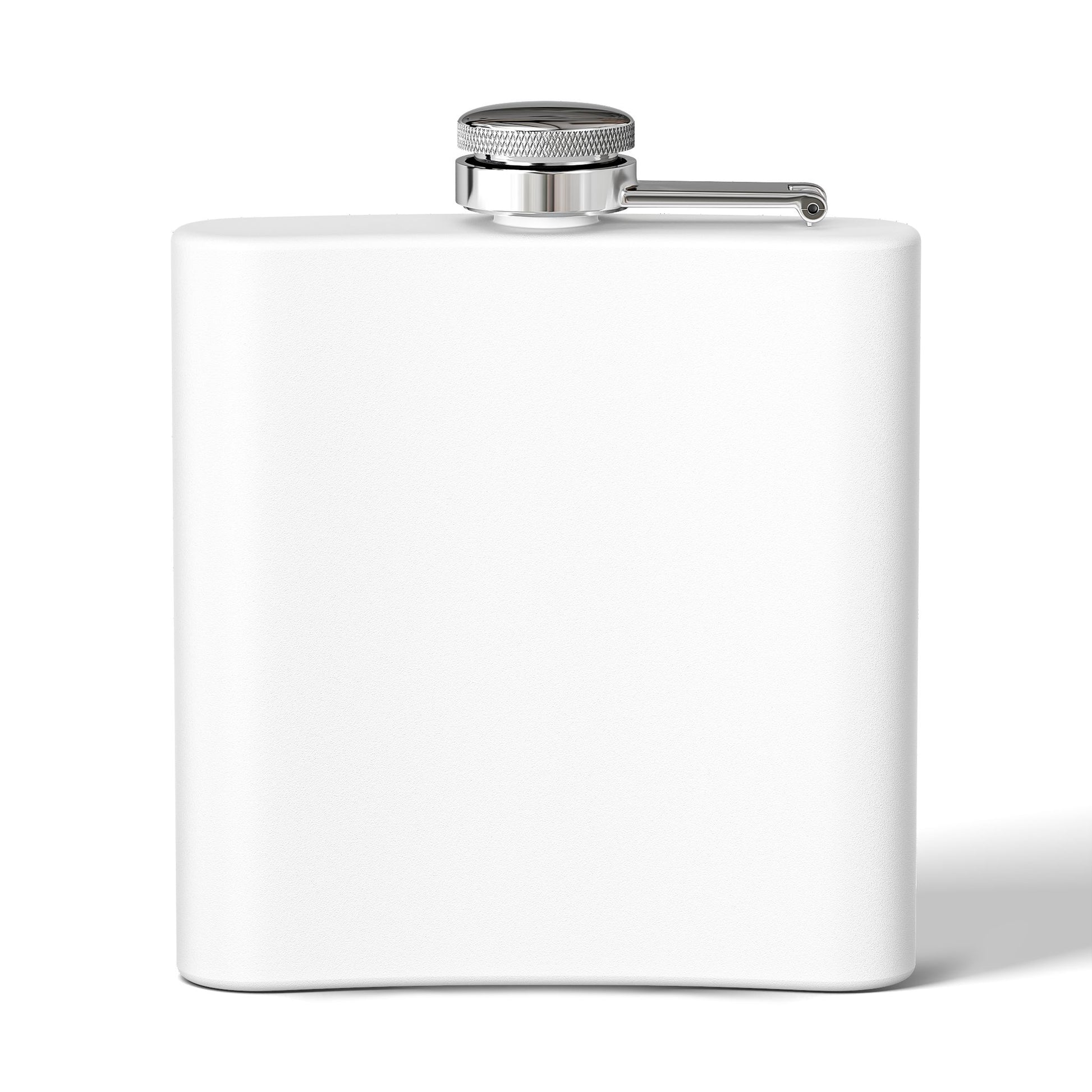 Whiskey Flask Gift for Wedding Party - 6oz Stainless Steel Flask with 'Whiskey Makes Me Frisky' Design - aMOOsing Designs