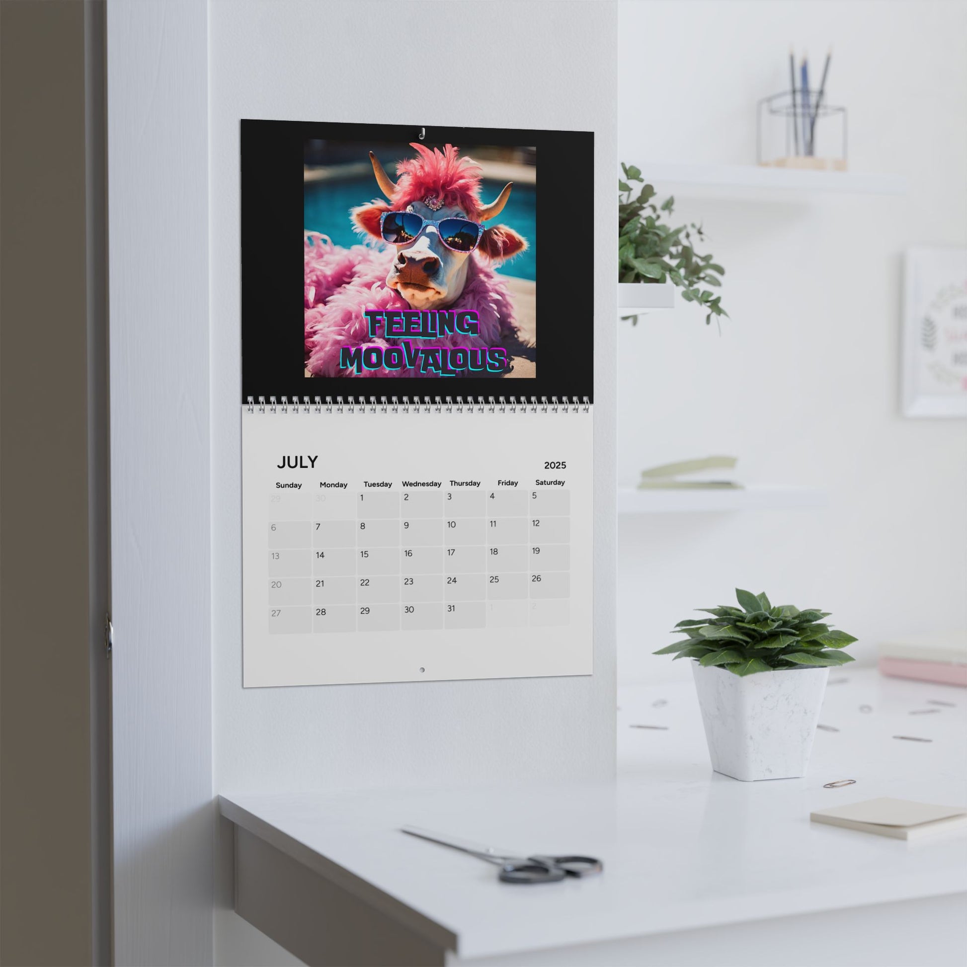 Holy COW It's 2025 Wall Calendar - aMOOsing Designs