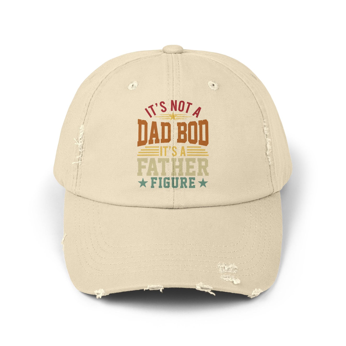 Distressed Cap | It's Not a Dad Bod, It's a Father Figure, Fun Gift for Dad, Father's Day, Casual Wear, Cap for Dads