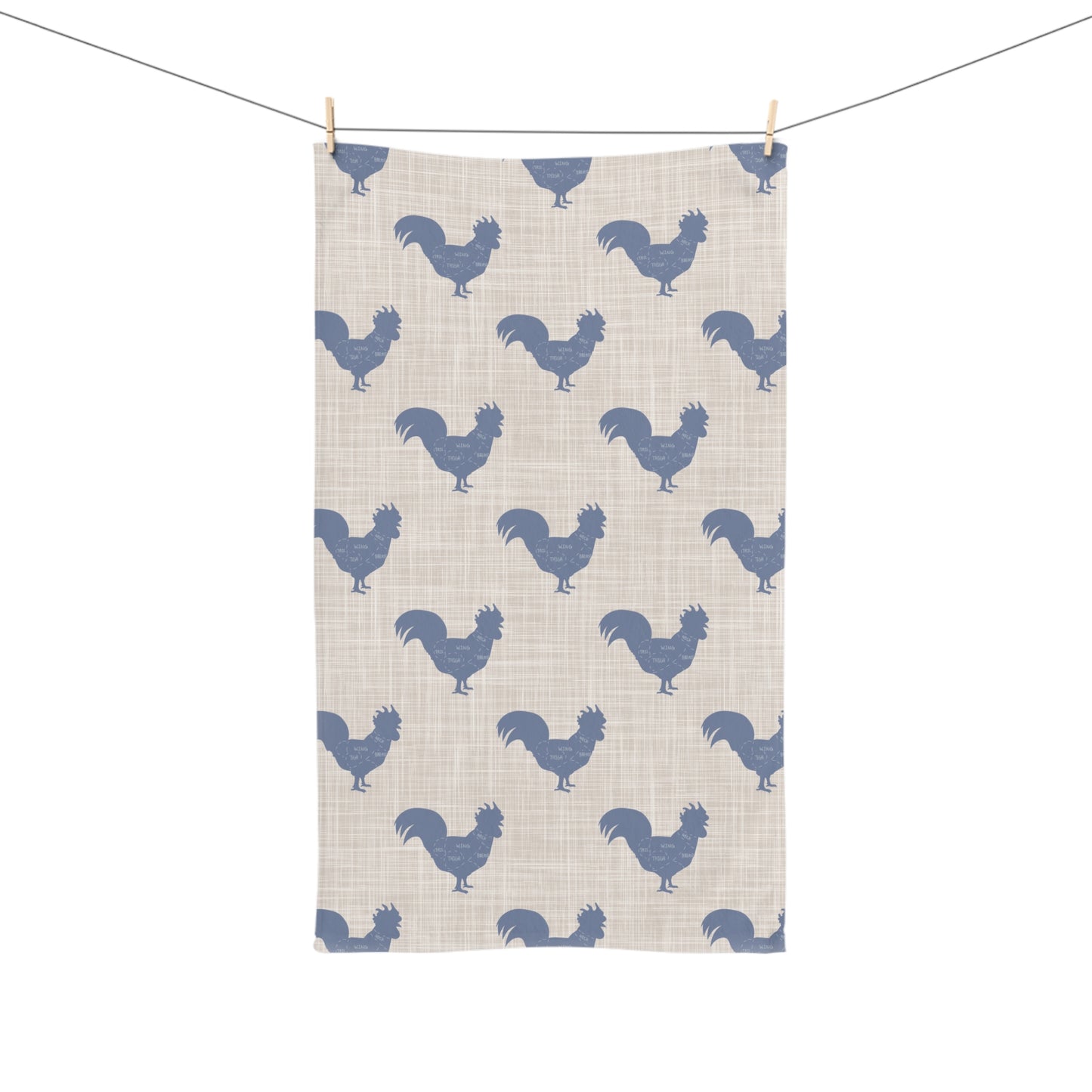 Rustic Rooster Hand Towel - Farmhouse Decor, Kitchen Towel, Gift for Home, Country Style, Unique Dish Towel