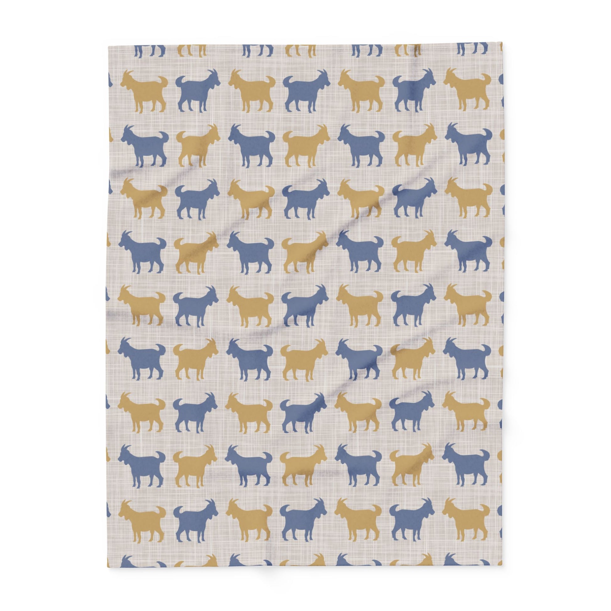 Fleece Blanket, Cozy Goats-Themed Arctic Throw, Bedding Decor, Gift for Animal Lovers, Home Accessory - aMOOsing Designs