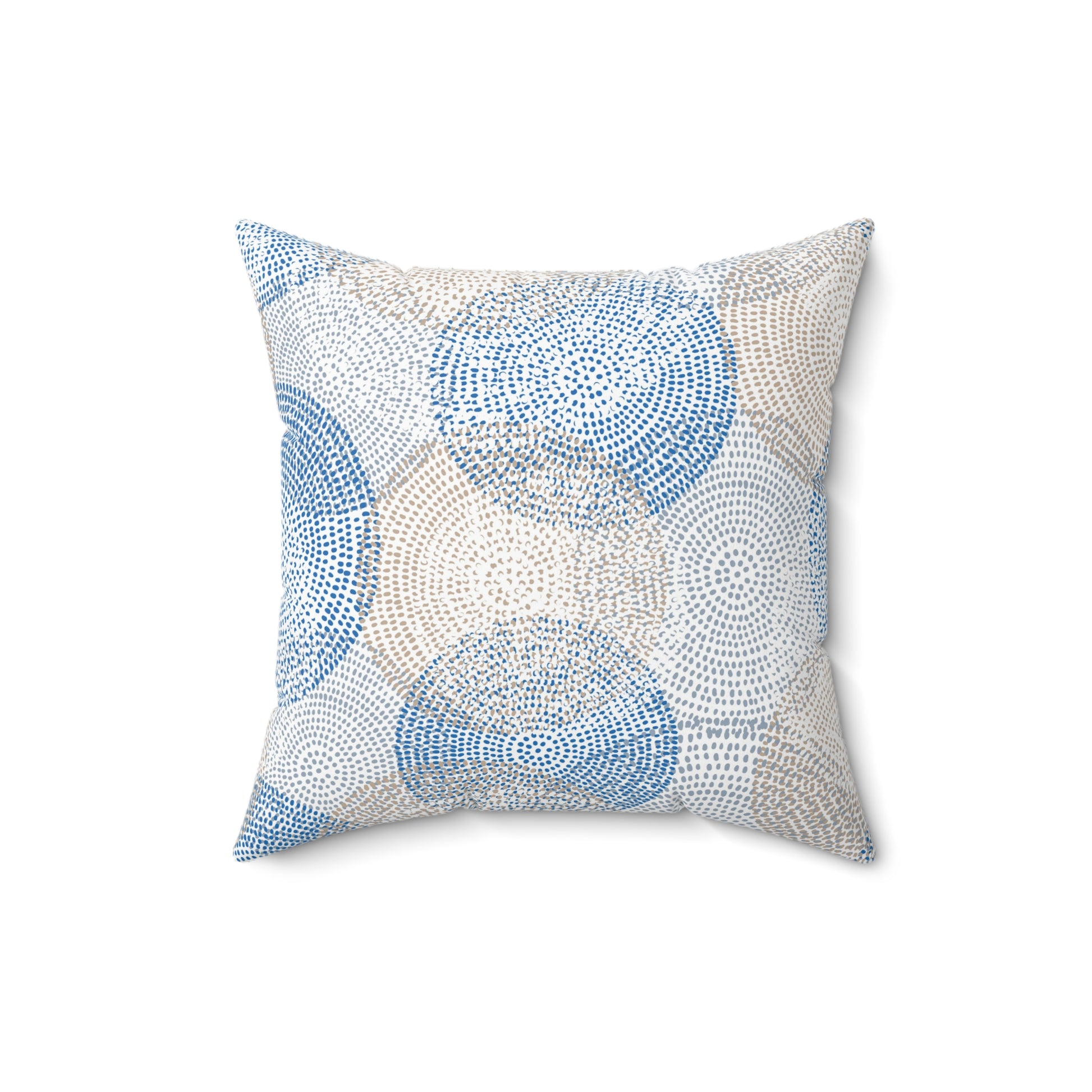 Abstract Blue Circle Pillow, Cozy Home Decor, Throw Pillow for Living Room, Bedroom Accent, Modern Cushion Cover, Unique Gift - aMOOsing Designs