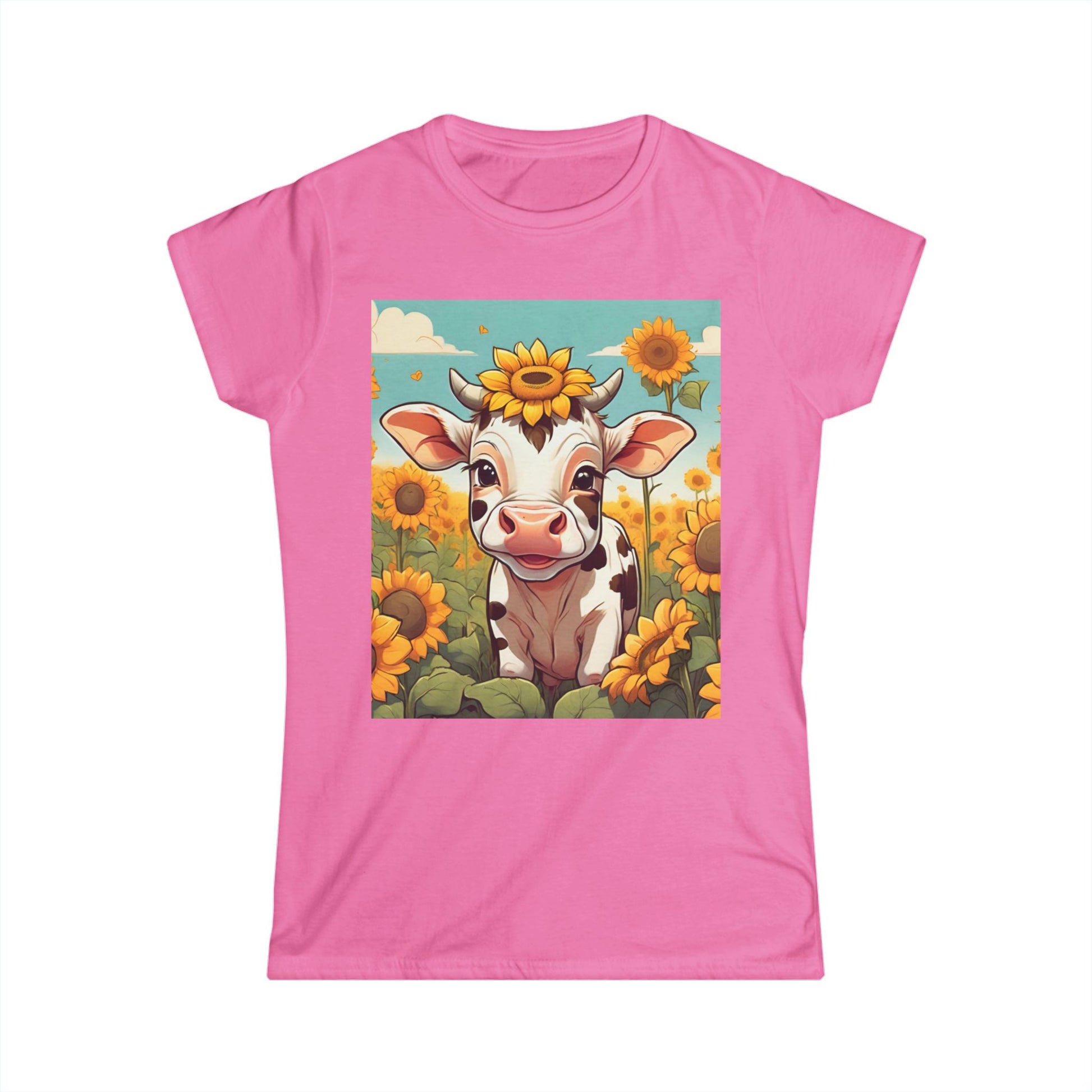 SunMOOer's- Women's Softstyle Tee - aMOOsing Designs