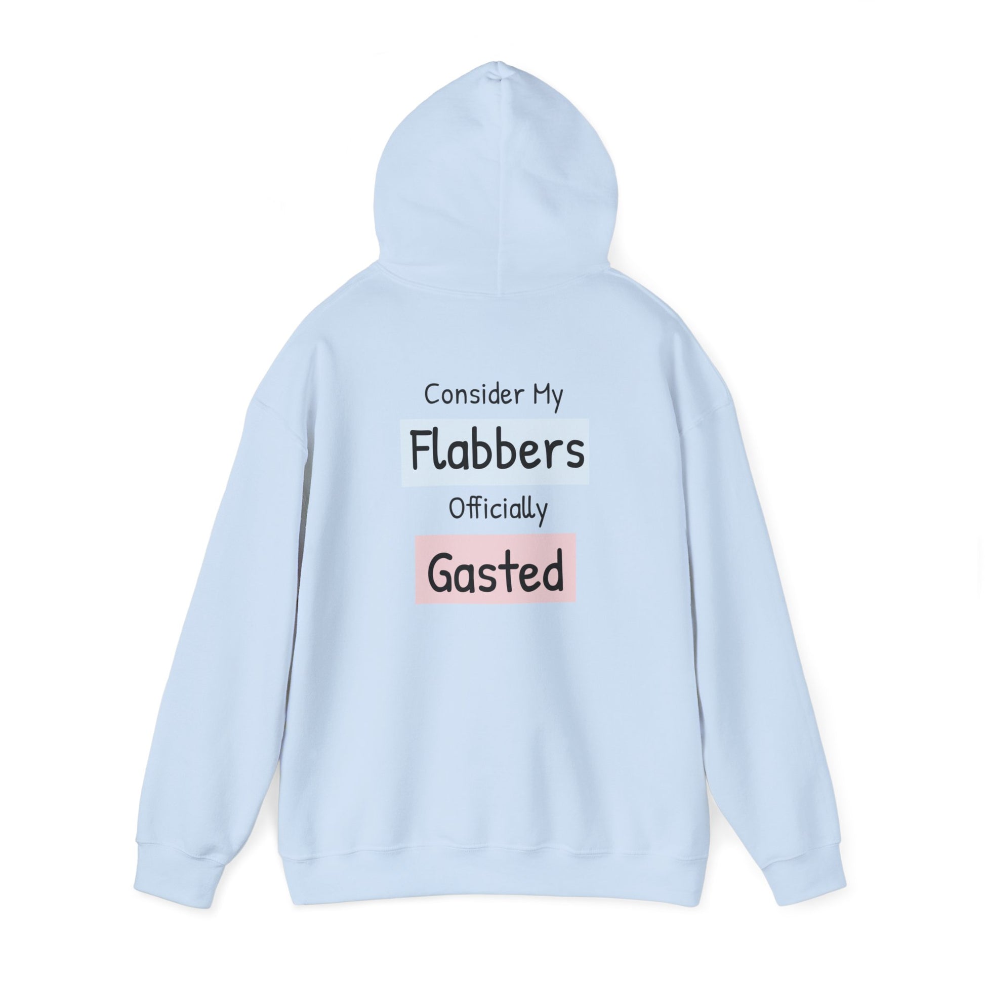 Funny Unisex Hoodie: 'Consider My Flabbers Officially Gasted' - aMOOsing Designs