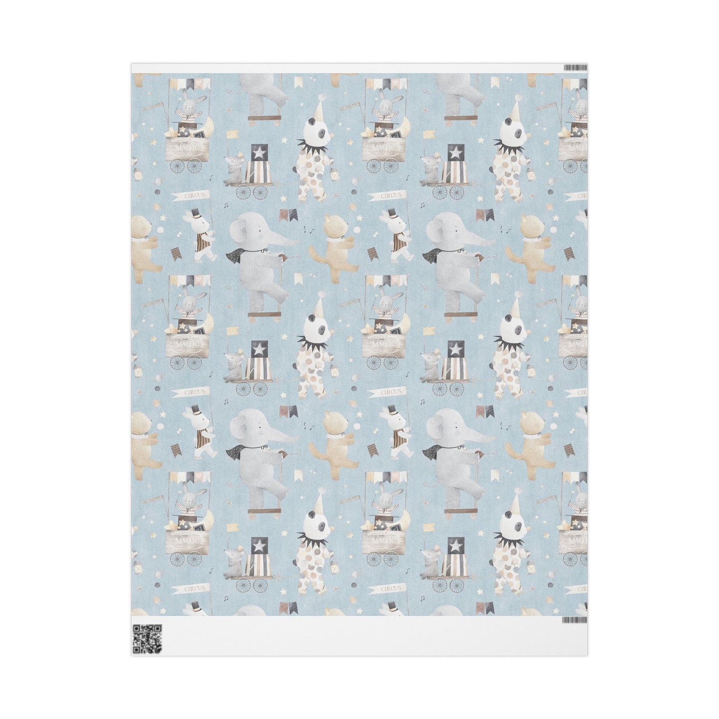 Whimsical Circus Animal Wrapping Paper - Perfect for Birthdays & Baby Showerski