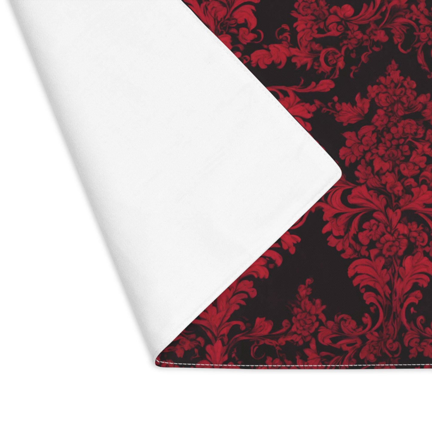 Elegant Red Floral Placemat, Decorative Dining Mat for Table Setting, Home Decor, Kitchen Accessory, Gift Idea, Party Use