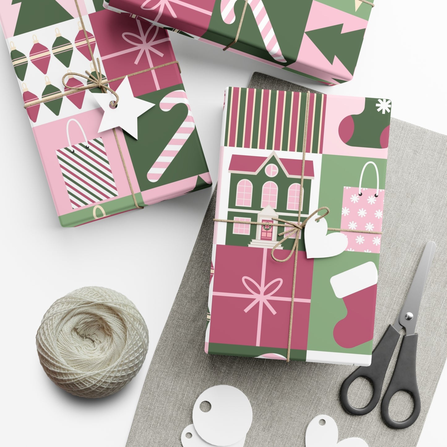 Festive Holiday Gift Wrap Papers - Christmas Patterns for Joyful Gifting - aMOOsing Designs