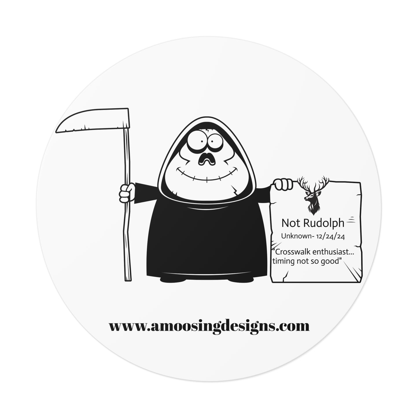 Funny Round Vinyl Stickers, Perfect for Gifts, Holiday Decorations, Party Favors, Humor, and Custom Decor