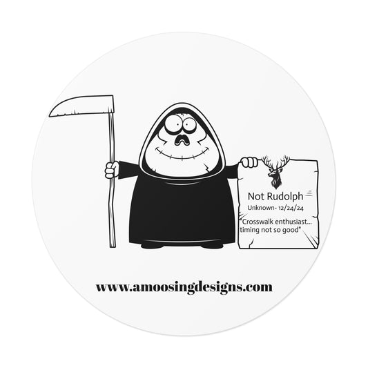 Funny Round Vinyl Stickers, Perfect for Gifts, Holiday Decorations, Party Favors, Humor, and Custom Decor