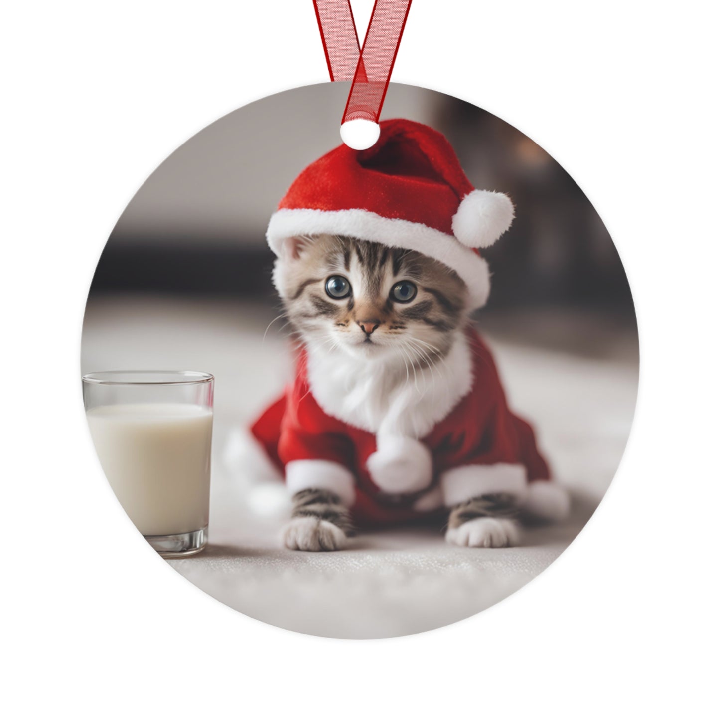 Festive Cat Ornament, Holiday Decor, Christmas Tree Decoration, Pet Lover Gift, Cute Kitty Keepsake