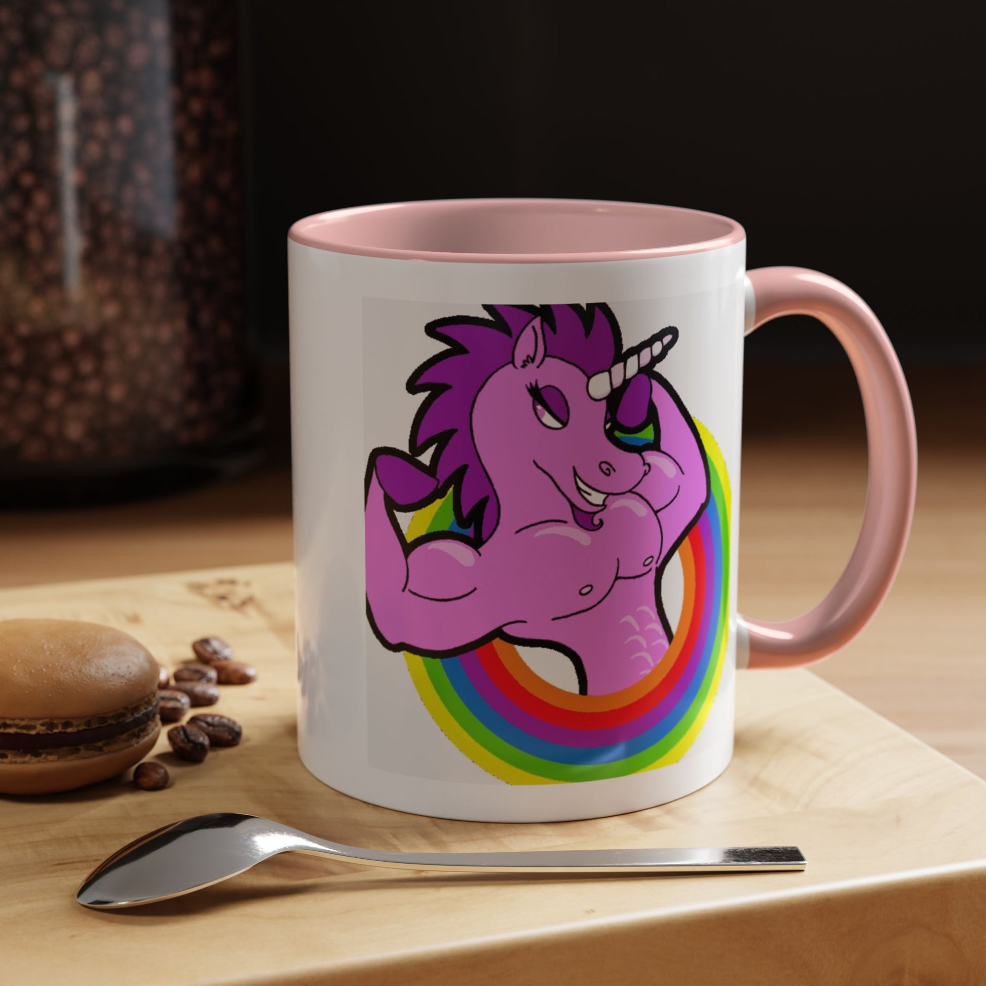 Mug Flexing Unicorn Coffee Mug (11, 15oz) - aMOOsing Designs