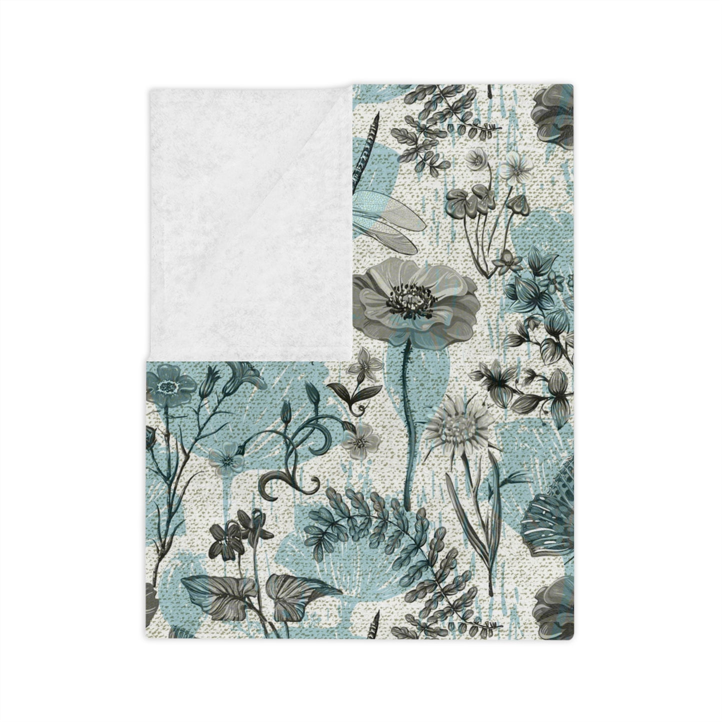 Floral Microfiber Blanket, Cozy Home Decor, Travel Throw, Gift for Nature Lovers, Soft Blanket for All Seasons, Elegant Indoor Styling