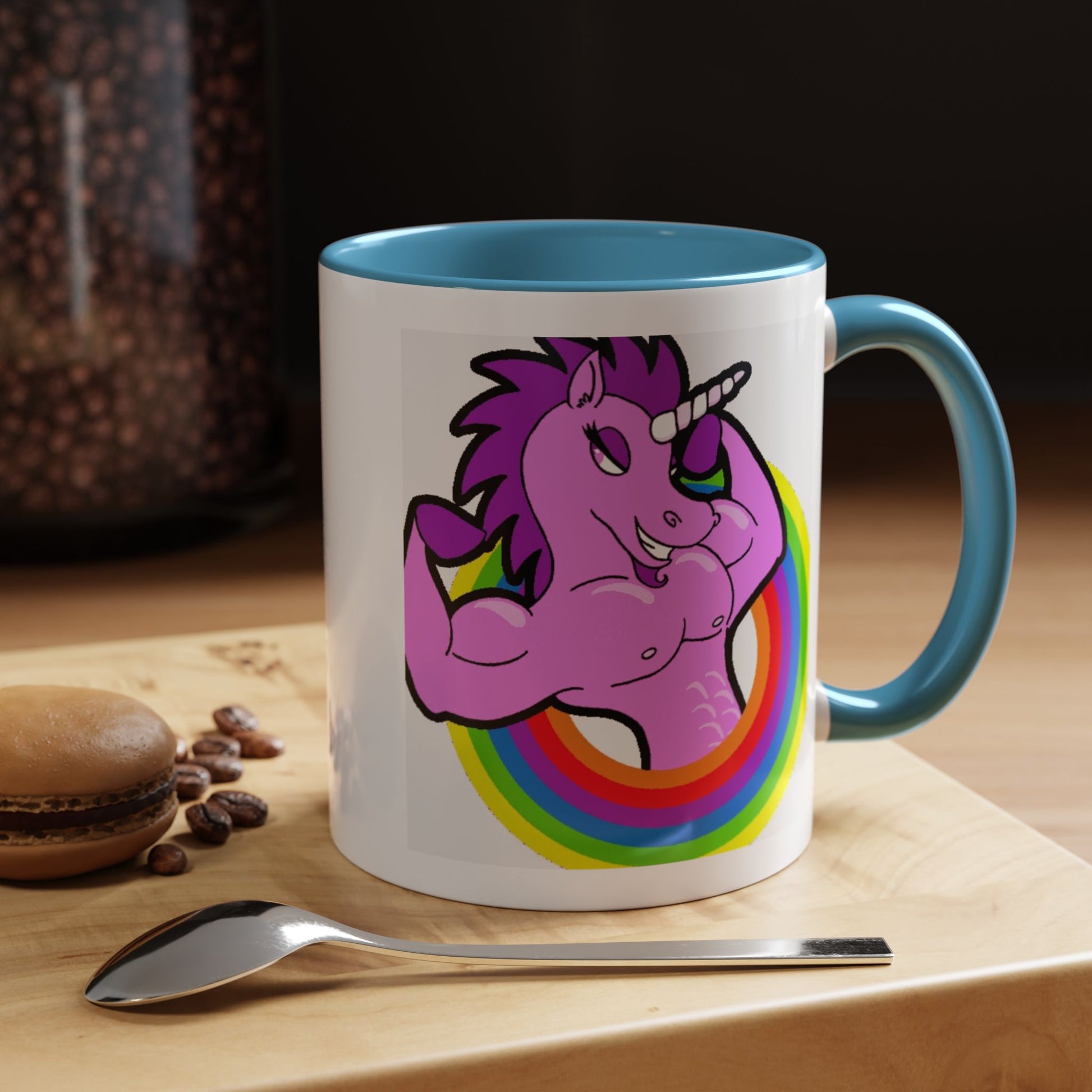 Mug Flexing Unicorn Coffee Mug (11, 15oz) - aMOOsing Designs