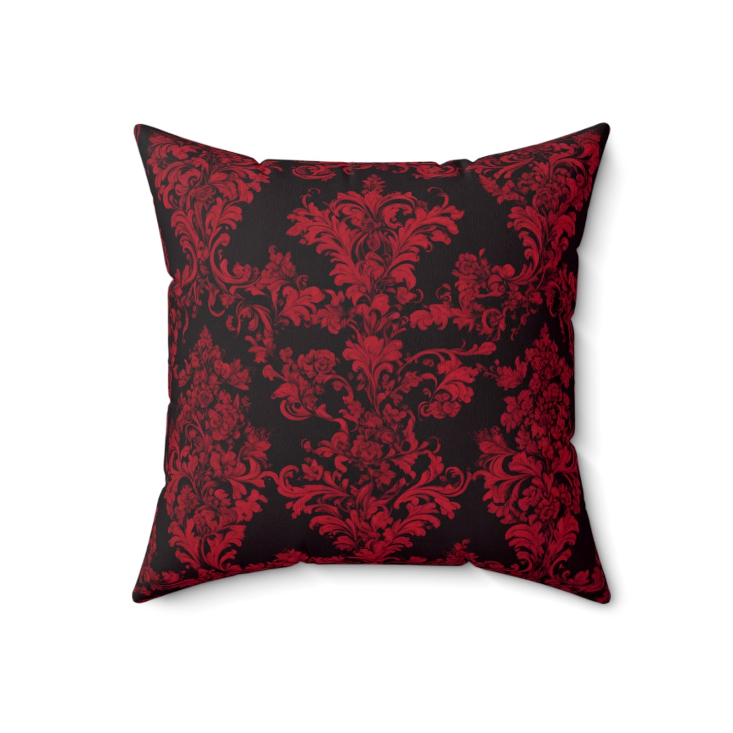 Elegant Red & Black Damask Pillow, Stylish Home Decor, Perfect for Living Room or Bedroom, Holiday Gift, Couch Cushion, - aMOOsing Designs