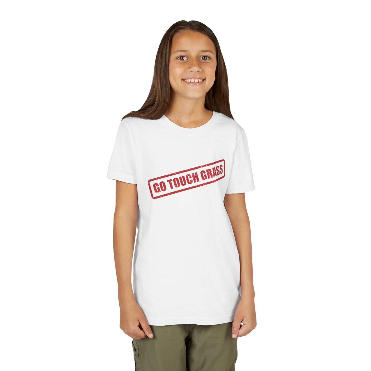 Youth Short Sleeve Tee - 'Go Touch Grass' Fun Graphic Tee
