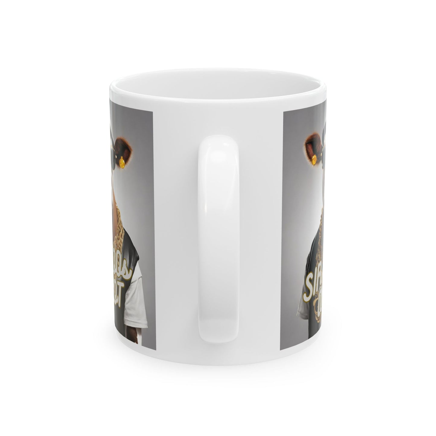 Mug with 'sir moos a lot' Design - aMOOsing Designs