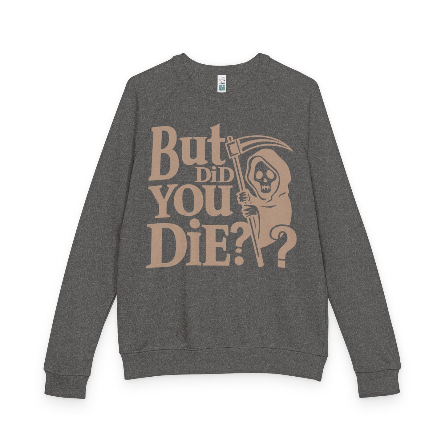 Humorous grim reaper Crewneck Sweatshirt - Fun Gift, Casual Wear, Halloween Apparel, Quirky Statement Top, Cozy Layering Piece