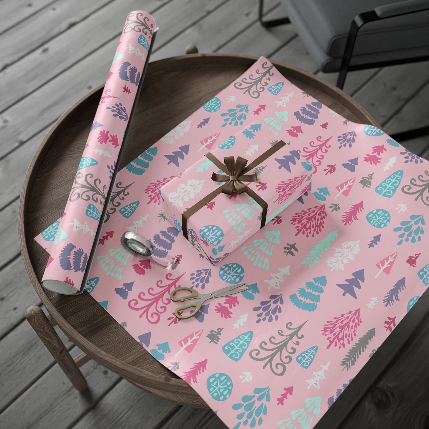 Pretty in Pink Festive Gift Wrap, Eco-Friendly Gift Wrapping, Birthday, Holiday, Bridal Shower, Baby Shower