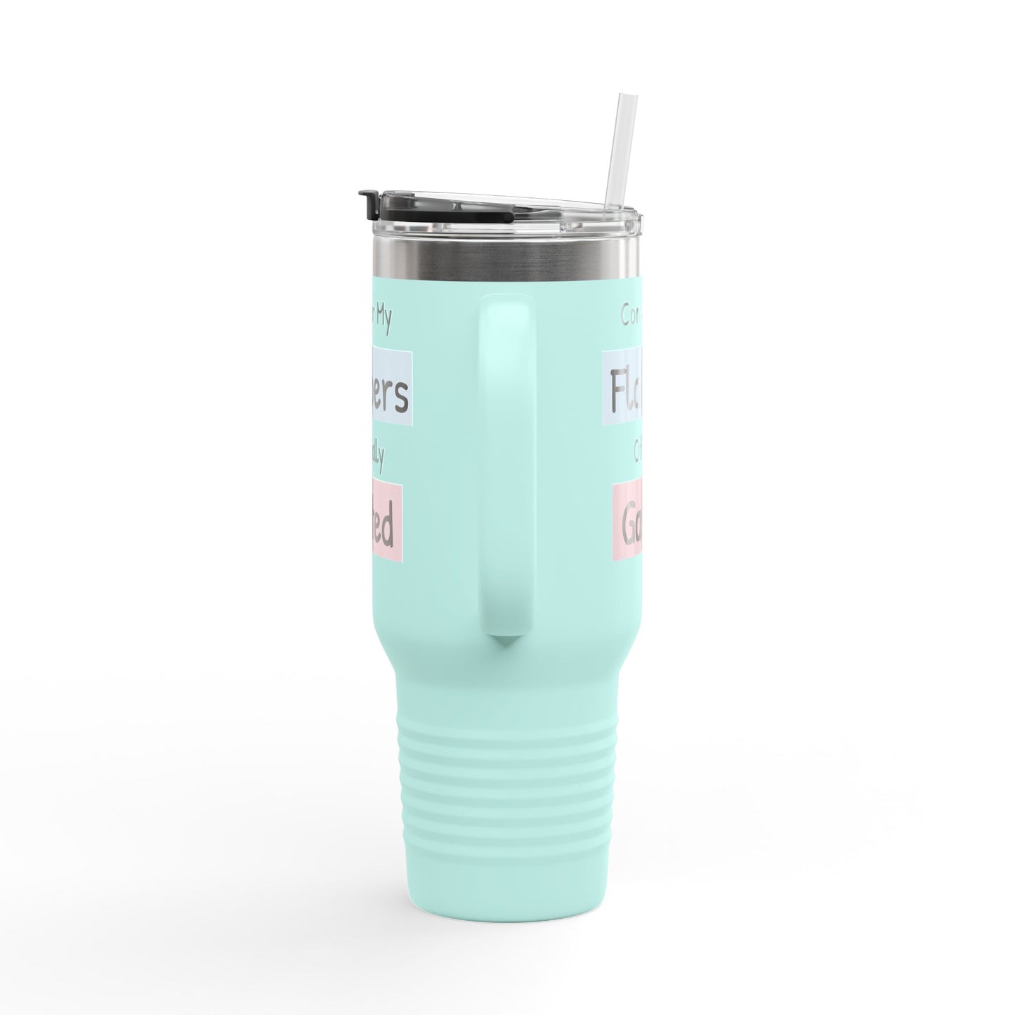 Funny Insulated Travel Mug - 40oz 'Consider My Flabbers Officially Gasted' - aMOOsing Designs