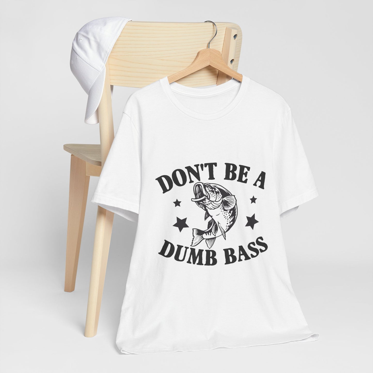 Funny Fishing T-Shirt - "Don't Be a Dumb Bass" Unisex Jersey Tee - aMOOsing Designs