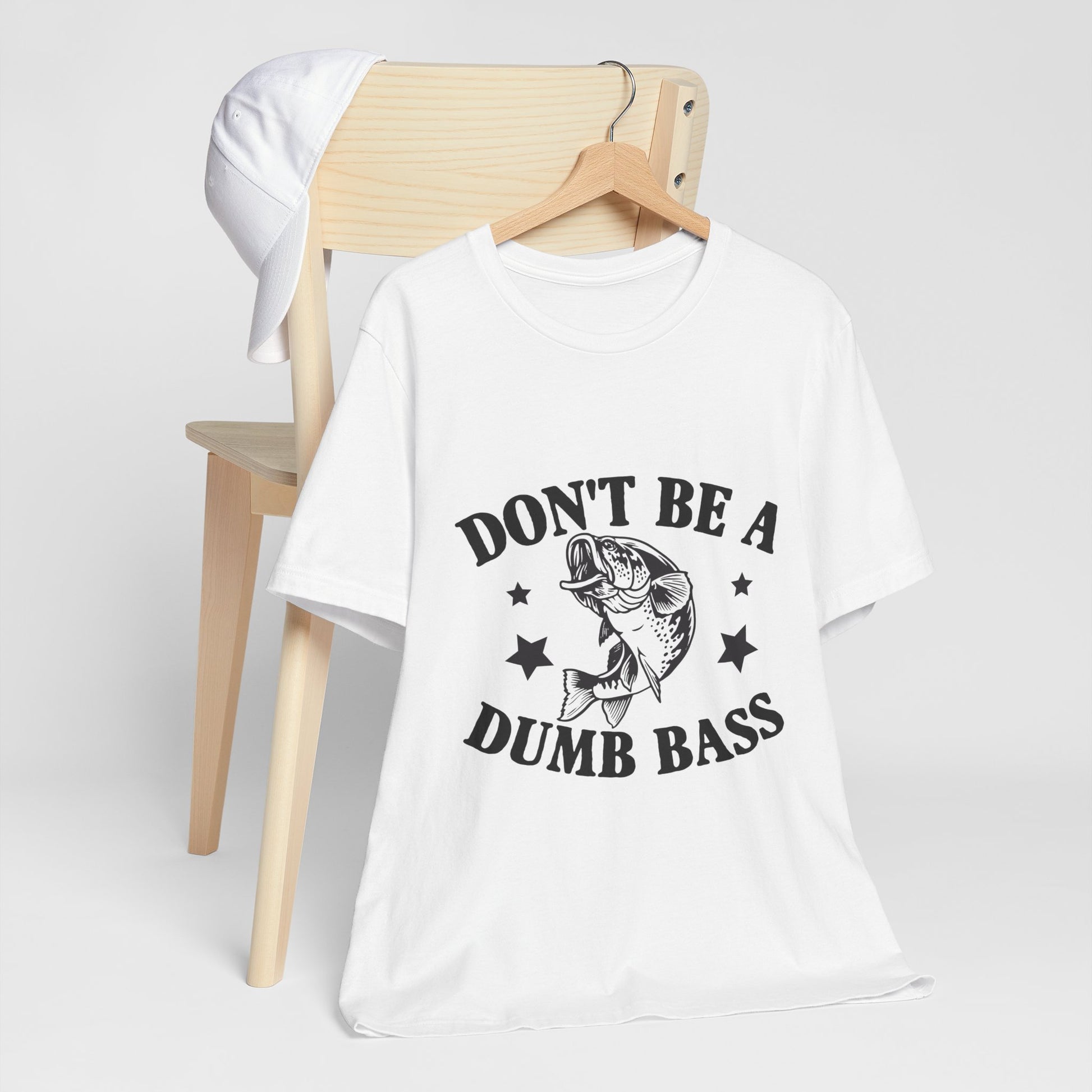 Funny Fishing T-Shirt - "Don't Be a Dumb Bass" Unisex Jersey Tee - aMOOsing Designs