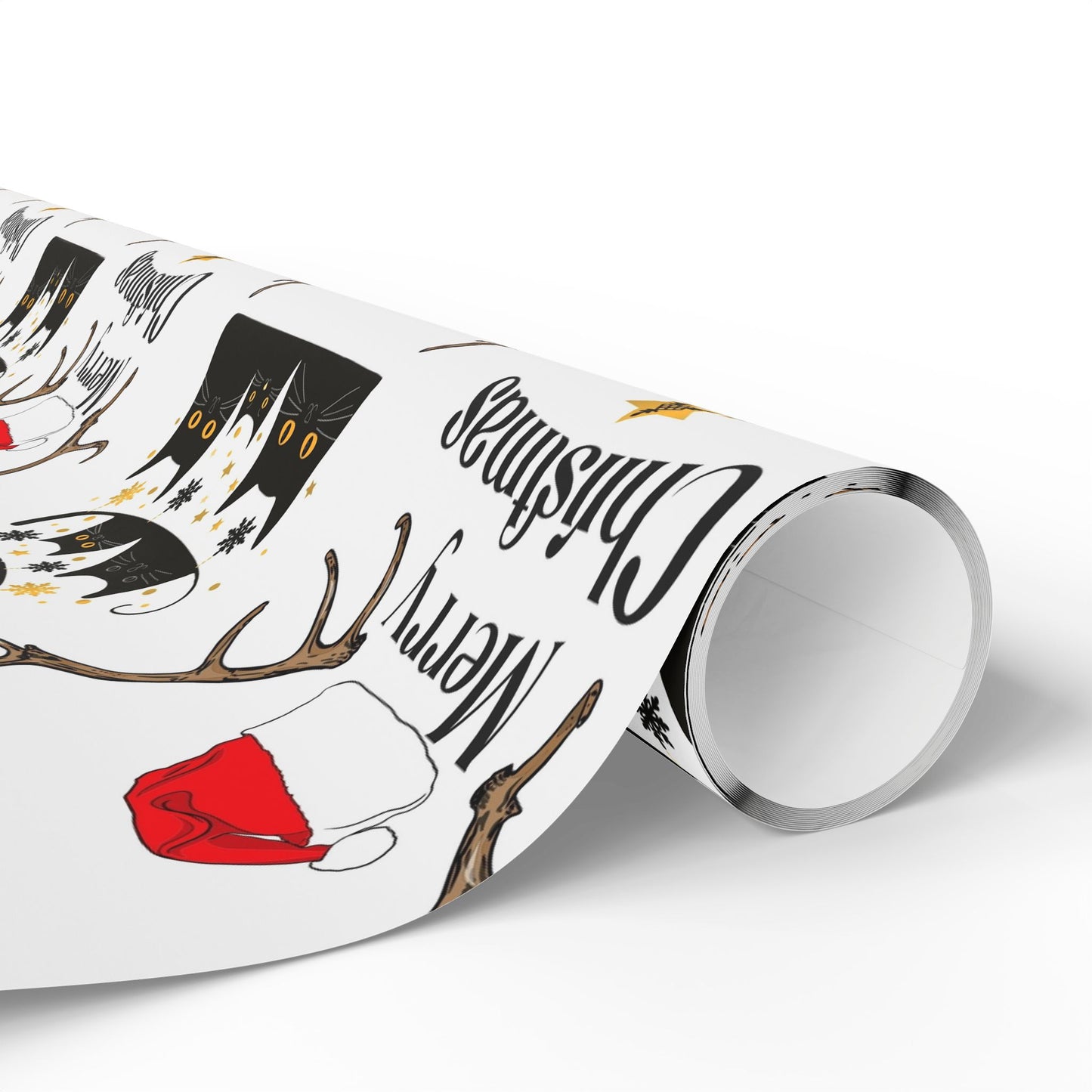 Holiday Wrapping Paper Roll, Festive Gift Wrap, Merry Christmas Kitty Design, Unique Gift Packaging, Seasonal Celebration Supplies