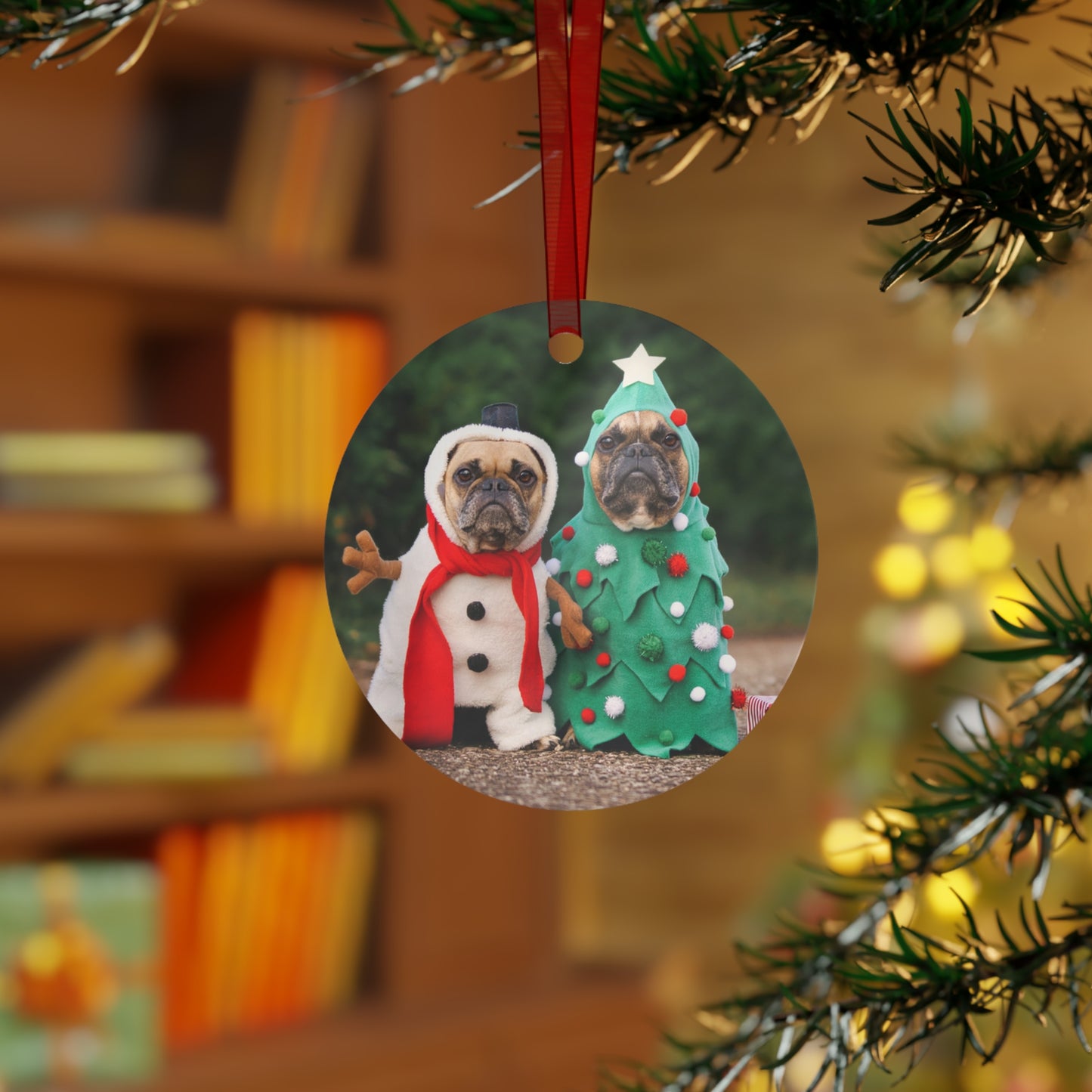 Dog-Themed Ornaments, Christmas Decor, Holiday Ornaments, Festive Pet Lover Gift, Metal Decorations