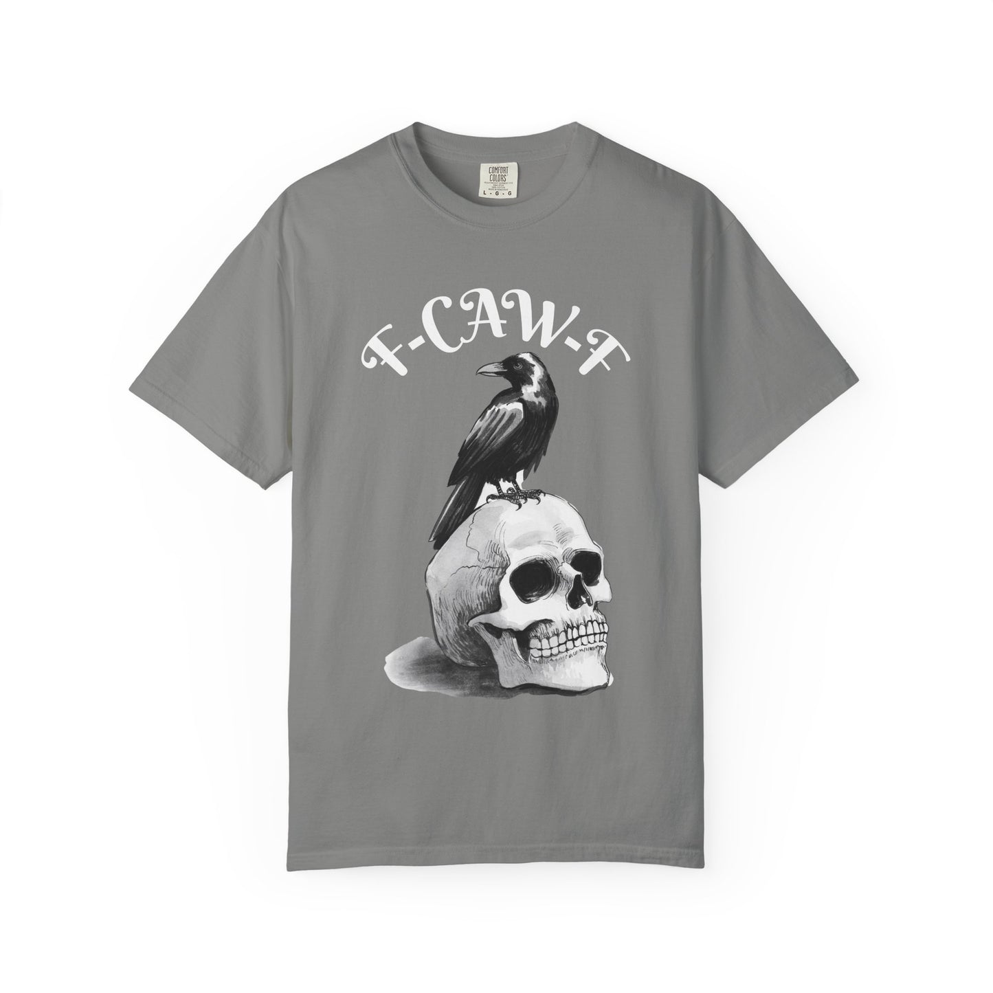 Skull & Crow Tee, Edgy Graphic T-shirt, Unisex Casual Wear, Halloween Costume Shirt, Gothic Style Apparel