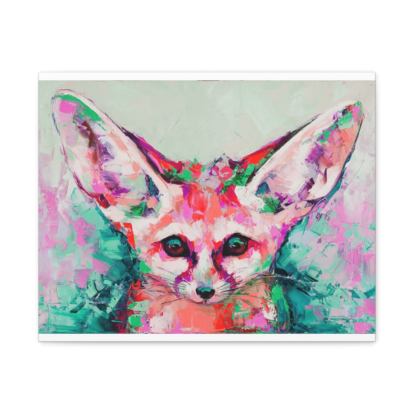 Vibrant Fennec Fox Canvas Art - Colorful Stretched Wall Decor - aMOOsing Designs