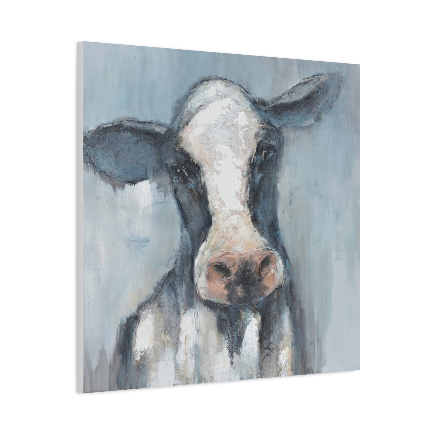 Rustic Cow Portrait Canvas Wall Art - Perfect Farmhouse Decor - aMOOsing Designs