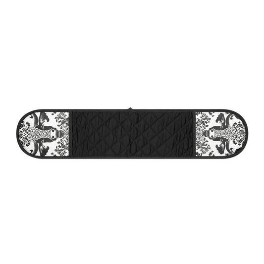 Cow Damask Black Oven Mitts with Artistic Design, Kitchen Gift, Home Decor, Cooking Supplies, Unique Housewarming