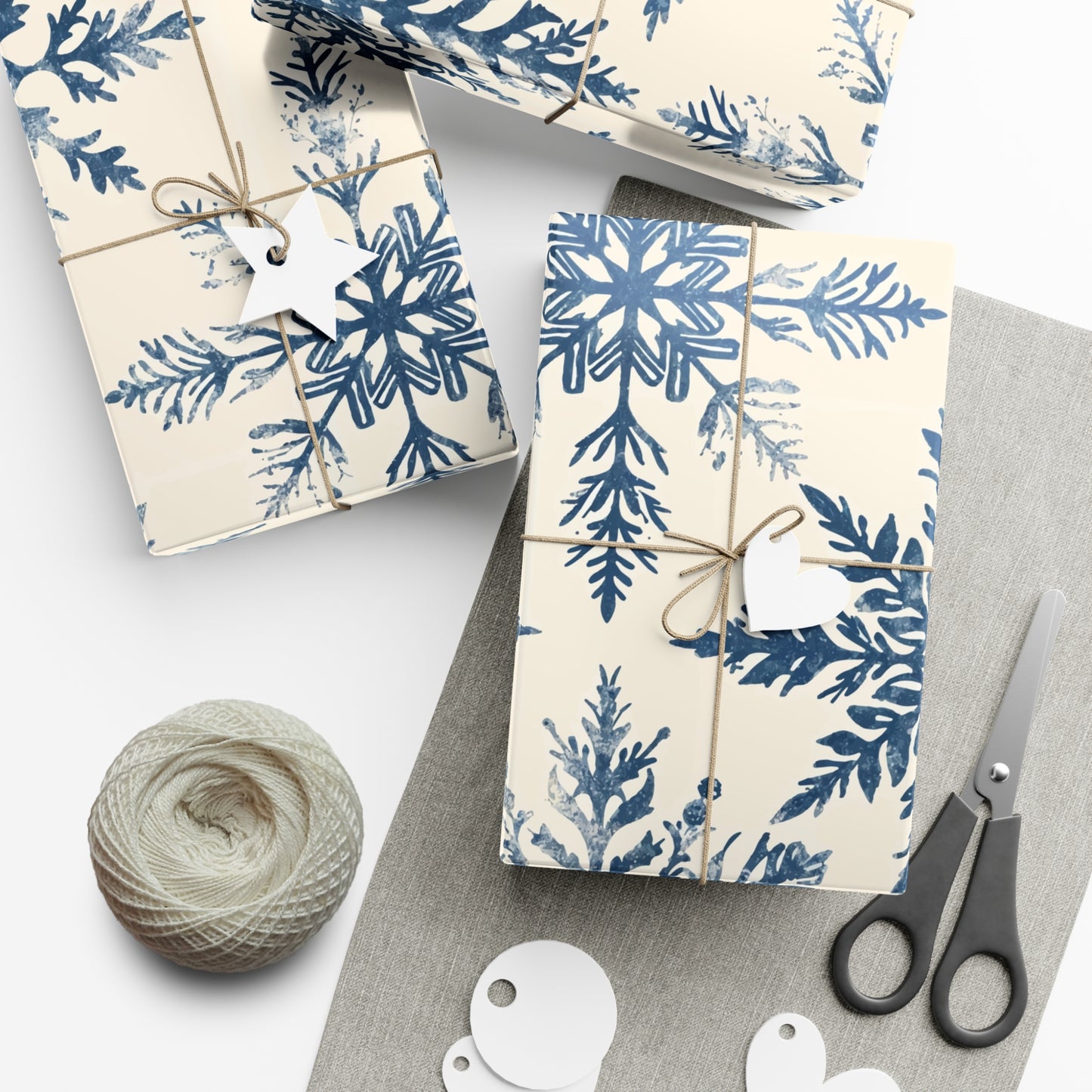 Elegant Snowflake Gift Wrap Papers - Perfect for Holidays and Celebrations - aMOOsing Designs