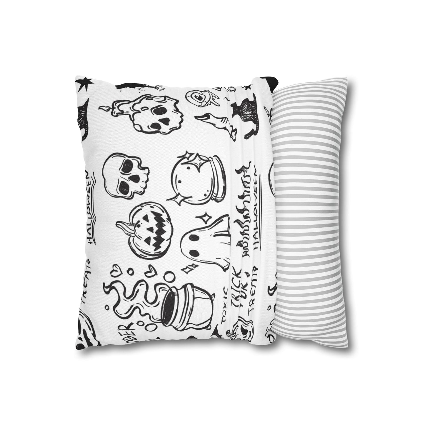 Halloween Ghost Pillowcase, Boo Decor, Spooky Home Cushion, Fall Pillows, Trick or Treat Theme, Holiday Accent Throw