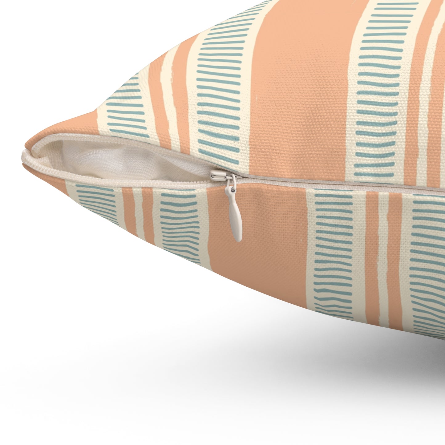 Modern Minimalist Square Pillow, Cozy Decorative Cushion for Living Room, Gift for Home Decor Lovers, Neutral Striped Accent - aMOOsing Designs