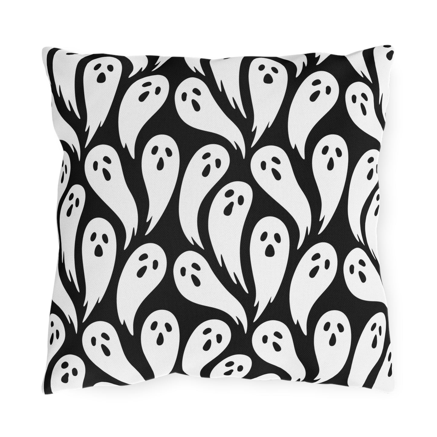Spooky Ghost Outdoor Pillow, Halloween Decor, Patio Cushion, Seasonal Throw Pillow, Fall Outdoor Accessories, Haunted House Decor