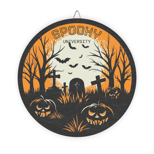 Spooky University Wood Sign, Halloween Decor, Haunted House Wall Art, Fall Decor, Rustic Halloween Sign