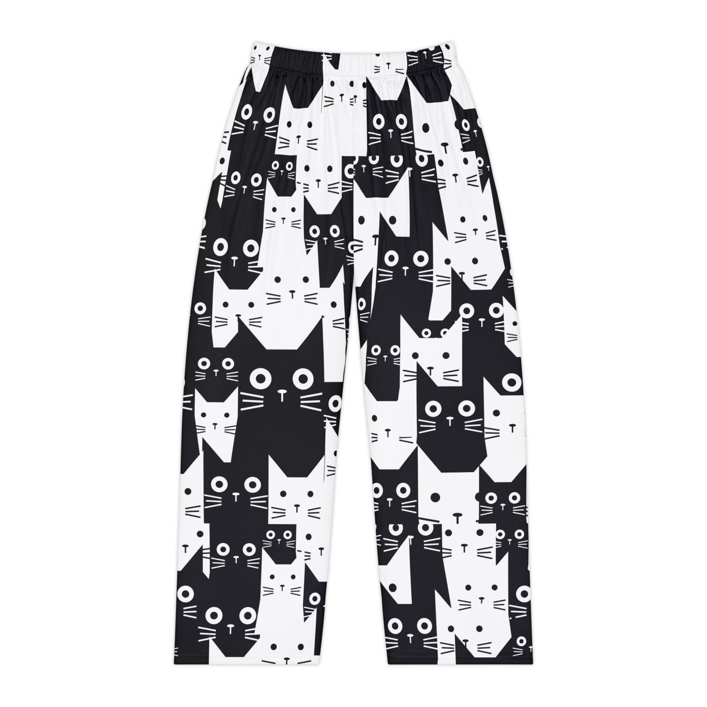 Whimsical Cat Print Women's Pajama Pants, Cute Sleepwear, Cat Lover Gift, Lounge Pants for Cozy Nights, Fun Patterned PJs, Relaxation Wear