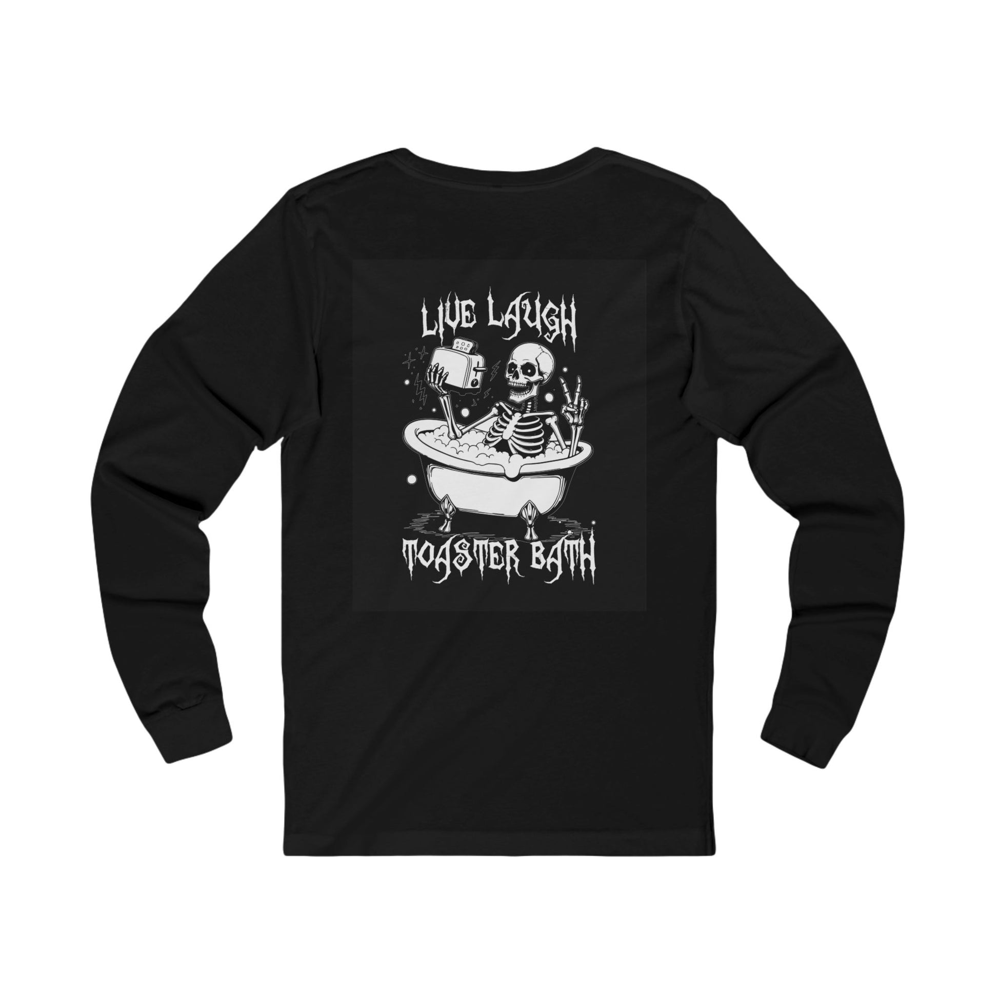 Fun Skeleton Long Sleeve Tee, Unisex Halloween T-Shirt, Gift for Friends, Party Wear, Casual Outfit - aMOOsing Designs
