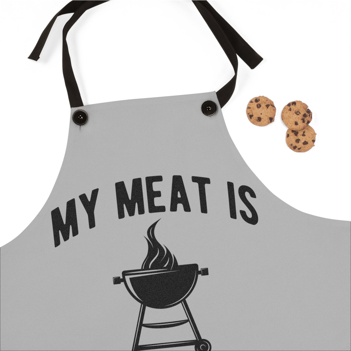 Funny BBQ Apron for Grill Lovers, My Meat is 100% Going in Your Mouth, Perfect Gift for Father's Day, Cooking, Grilling - aMOOsing Designs